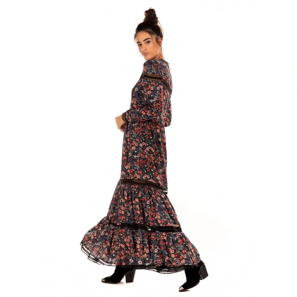 Superdry Skylar Maxi Dress-Floral Cut Out Lace Trim - Picture 4 of 14